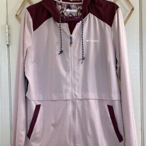 Women’s Columbia Vestavia Hills Lightweight Pink Full Zip Hoodie Jacket SMALL